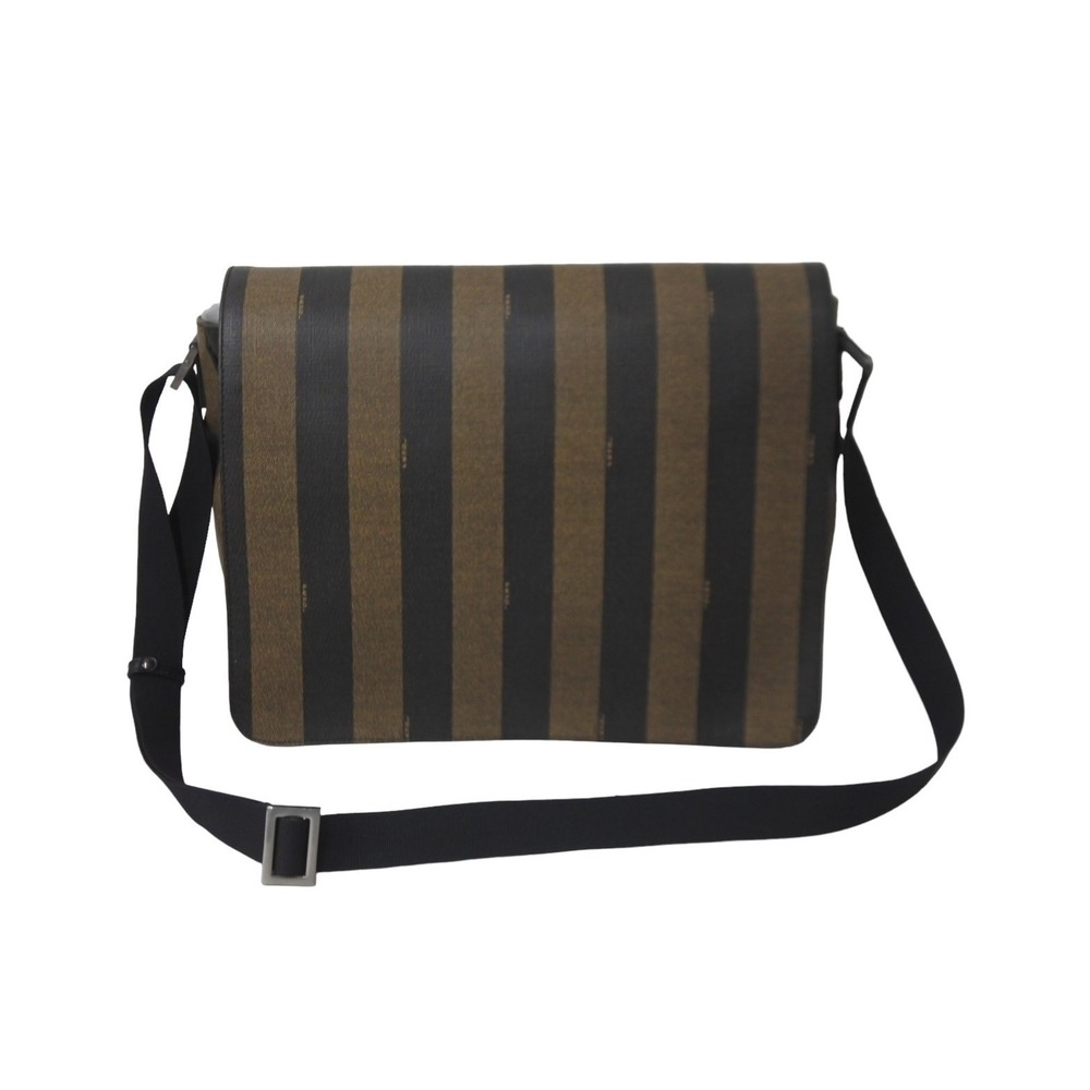 Fendi Square Pecan Pattern Leather Messenger Bag … - image 1